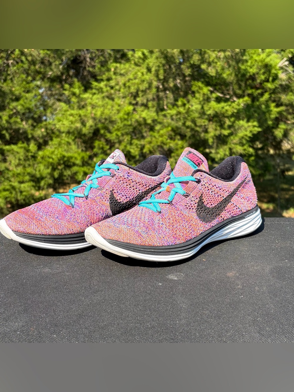 Nike Flyknit Lunar 3 Multicolor Running Shoes Women's Size 10
